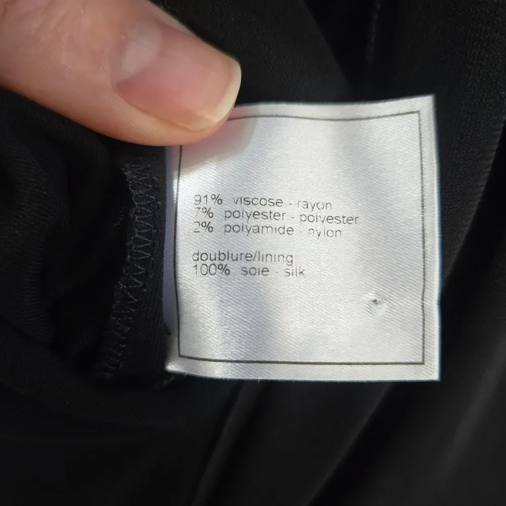 Chanel Black Sleeveless Dress Gown Size 48